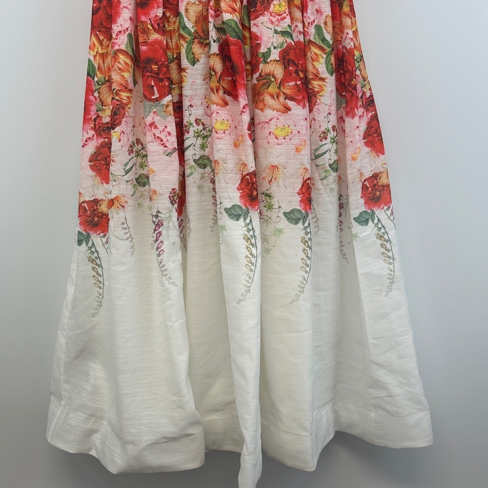 EB Luxe Los Angeles Floral Halter Neck Midi Dress Boho Cottagecore S - Picture 6 of 10